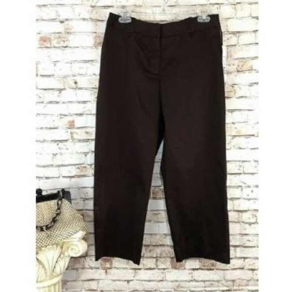 NWT 23rd St. Size 6 Brown Capri Cropped Pants - Picture 2 of 8